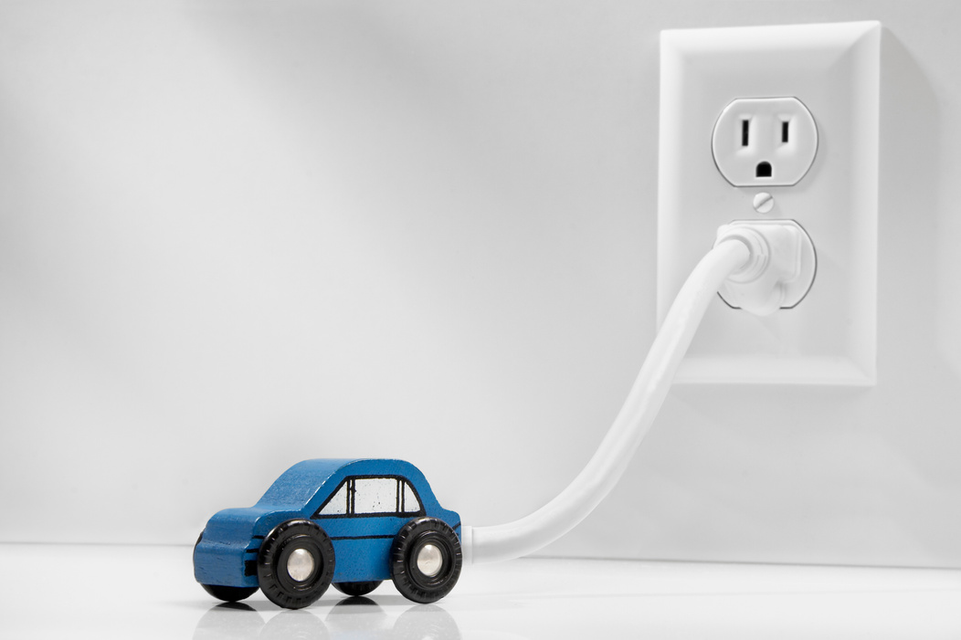 Electric Car plugged in